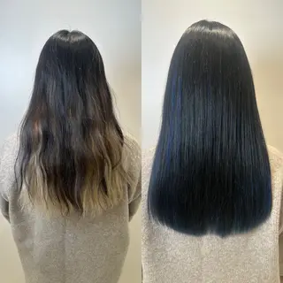 ロング カラー パーマ 髪質改善/縮毛矯正 /ブリーチ矯正/岡部のヘアスタイル