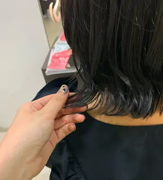 ミディアム ぷつっとボブ/ちゅる ピンク/mika☆のヘアスタイル