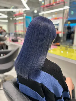 ロング カラー 韓国っぽ♡寒色/暗髪 🫧MOEKA🦋のヘアスタイル