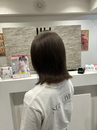 ミディアム JILL    hair所属・maki💖 ボブ/縮毛矯正のヘアスタイル