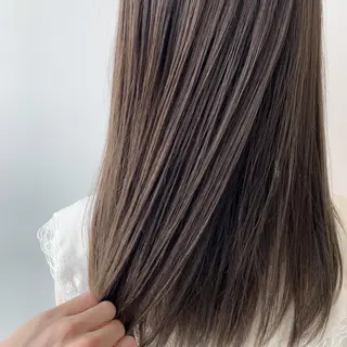 ロング カラー レイヤー/顔周り カット/松岡 祥利のヘアスタイル