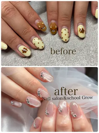 ネイル 認定講師/歴20年 パラジェル Growのネイルデザイン