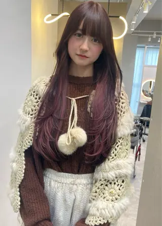 ロング カラー 韓国/レイヤー/艶髪 ルキアのヘアスタイル