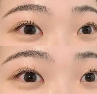 マツエク・マツパ 透明感カラー🎀／ マツエクのヘアスタイル