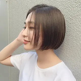 ショート 縮毛矯正、髪質改善 肘以上無料のヘアスタイル