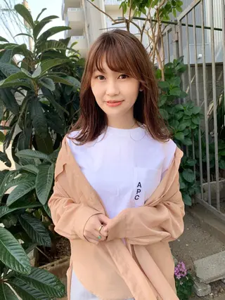 ミディアム カラー 松田 卓也のヘアスタイル