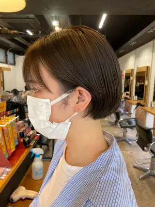 ショート カラー 🌿レイヤーボブ/パ ーマ🌿 木梨健太のヘアスタイル