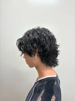 ショート パーマ メンズ カルマ・ニュアンス パーマ　須田龍世のヘアスタイル
