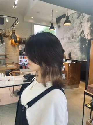 ミディアム テラダ ユウシンのヘアスタイル