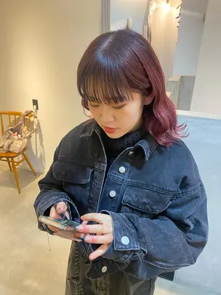 ミディアム カラー レイヤーカット/ ダブルカラー/櫻井のヘアスタイル