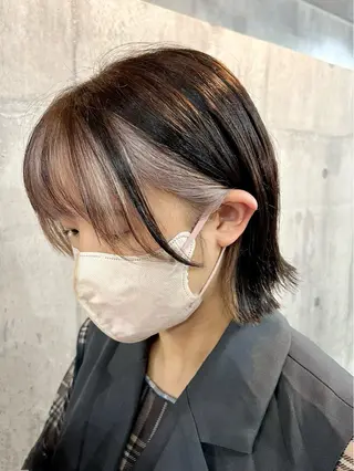 ショート レイヤー/韓国 ハイトーン興津史弥のヘアスタイル