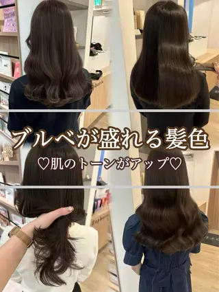 セミロング モテ髪🫧赤み消し カラー表参道きょうこのヘアスタイル