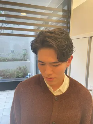 パーマ メンズ 辻野 光希のヘアスタイル