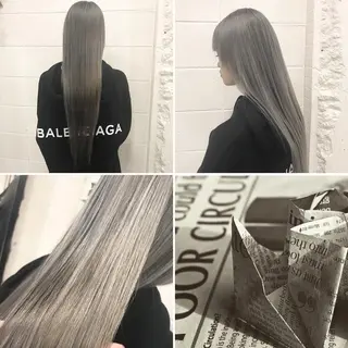 ロング カラー "PEPPU "所属・派手髪、ハイトーン ショートヘアShinのヘアスタイル