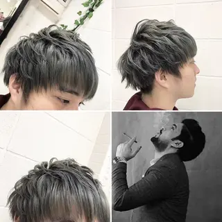 ショート カラー メンズ "PEPPU "所属・派手髪、ハイトーン ショートヘアShinのヘアスタイル