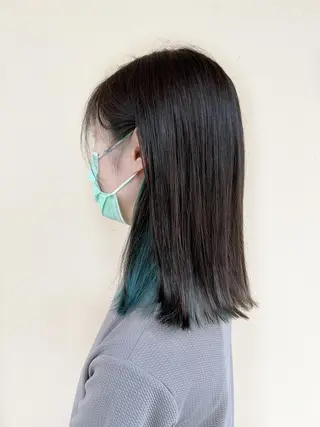 セミロング カラー 🌿ダブルカラー/ 明大前/中村渓太のヘアスタイル