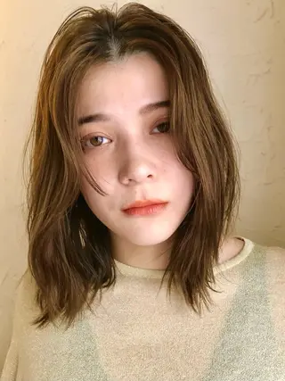 ミディアム カラー パーマ ANDREY 表参道 ショート×髪質改善のヘアスタイル