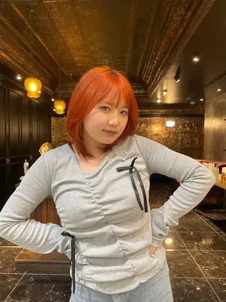 ミディアム カラー ルカ/ レイヤーカット🍓のヘアスタイル