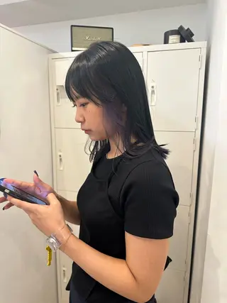 セミロング カラー 梅田/柔らかカラー/ オオハシ リナコのヘアスタイル