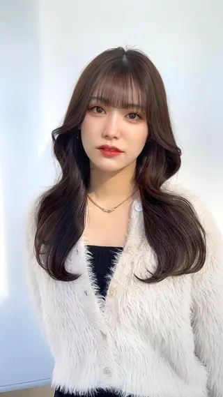 ロング カラー 顔周り特化/韓国ヘア /レイヤー/吉野幸大のヘアスタイル