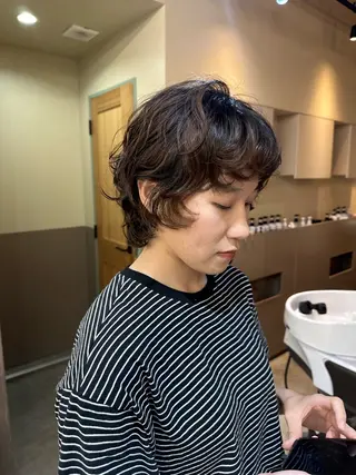 ショート パーマ OLSEN D.B.A BALLOON HAIR所属・さとう あやかのヘアスタイル