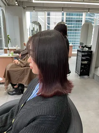 ミディアム 岸田 悠佑のヘアスタイル