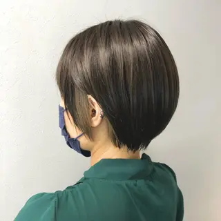 ショート カラー ヘアアレンジ JURI🤎 ワンカールレイヤーのヘアスタイル