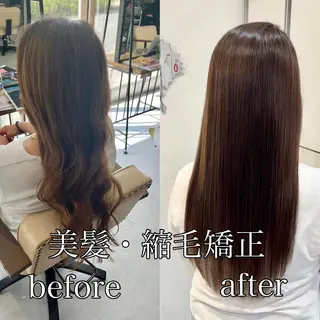 ロング 縮毛矯正/髪質改善/ 斉藤春のヘアスタイル