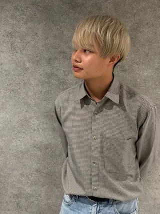 ショート カラー メンズ りんと/メンズ/ 艶カラーのヘアスタイル