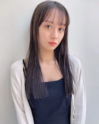 セミロング カラー AiM 大名のヘアスタイル