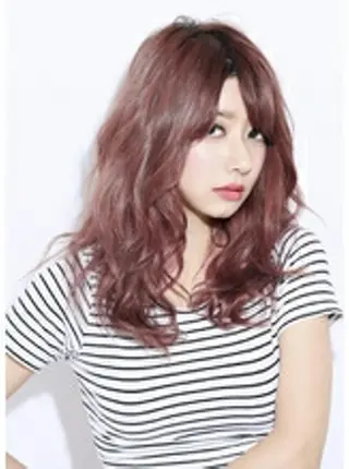 ミディアム カラー 田辺 侑未のヘアスタイル