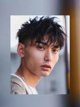 メンズ うる艶ワンカラー/ 似合わせ 中野拓侍のヘアスタイル