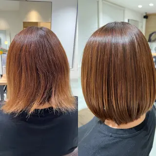 ショート Aile所属・酸性ストレート／カラ ー/山下高明のヘアスタイル