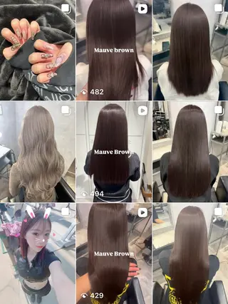 ロング 透明感カラー × ハイトーン さきのヘアスタイル