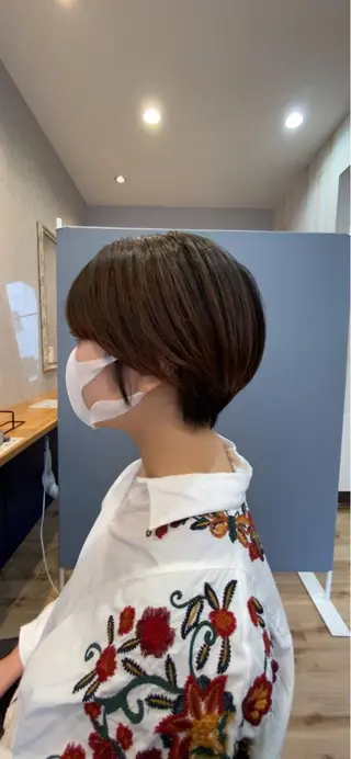 ショート カラー パーマ ヘアアレンジ Riposo.所属・✨艶髪✨ 奈須晴香のヘアスタイル