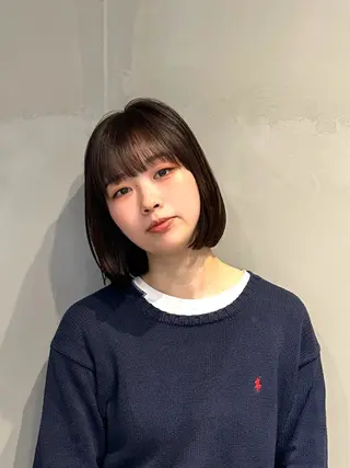 ミディアム GO TODAY  NU茶屋町所属・顔まわりで第一印象を 良くする美容師のヘアスタイル