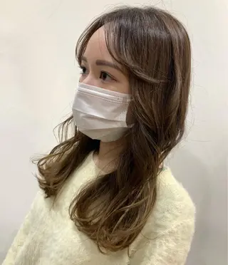 ロング 傷ませない縮毛矯正／ 吉岡 美江のヘアスタイル