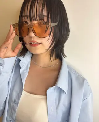 ミディアム KEYMAN HARUKAのヘアスタイル