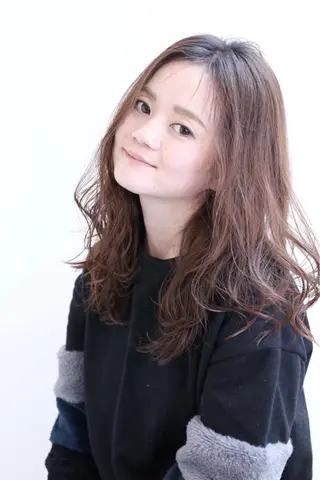 セミロング カラー 髪質改善/イルミナ/ 城崎のヘアスタイル