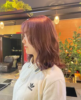 ミディアム カラー eim hair rink 長津田店所属・🫧透明感カラー 🫧しほのヘアスタイル