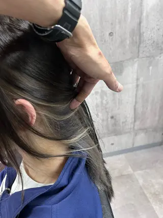 セミロング カラー ヘアアレンジ newi赤羽 ✂️KEN✂️のヘアスタイル