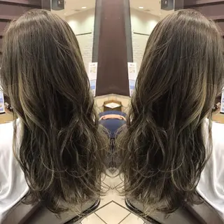 ロング カラー シールエクステ⭐️ オオミタクヤのヘアスタイル