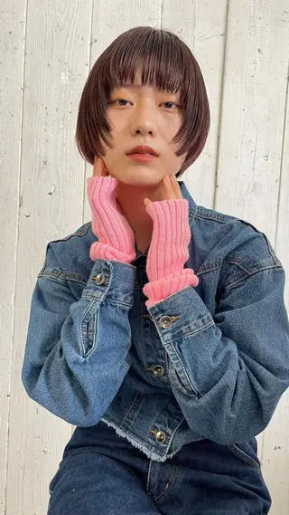 ショート カラー パーマ CEINE OURのヘアスタイル