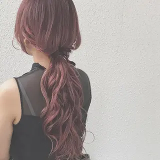 ロング カラー インナーカラー/天神 ブリーチ/吉田のヘアスタイル