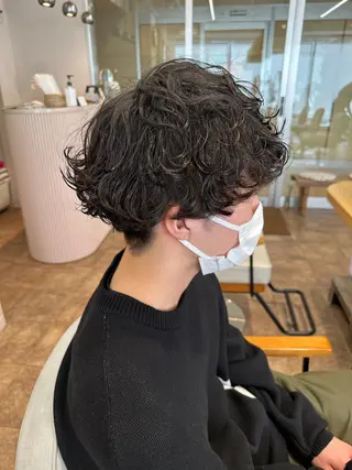 パーマ メンズ 篠原 美月のヘアスタイル