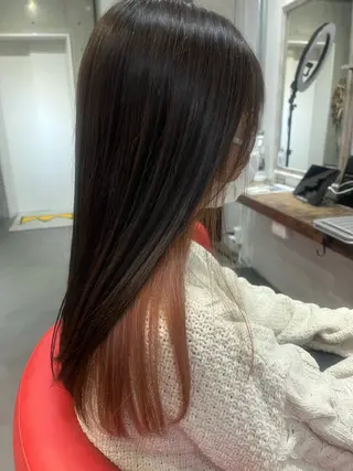 セミロング カラー 駅チカ【ali'i】 アリイ花崎友美☘のヘアスタイル