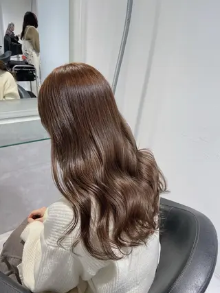 セミロング カラー ✨透明感、艶髪ヘア✨ 韓国ヘア特化💖のヘアスタイル