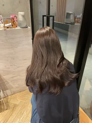 ロング カラー 愛莉/ラベンダー/ ベージュ/ブラウンのヘアスタイル