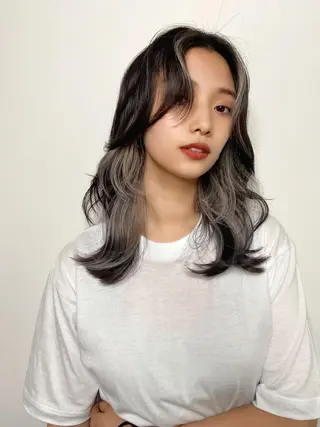 セミロング カラー 大阪心斎橋alu 野田和宏のヘアスタイル