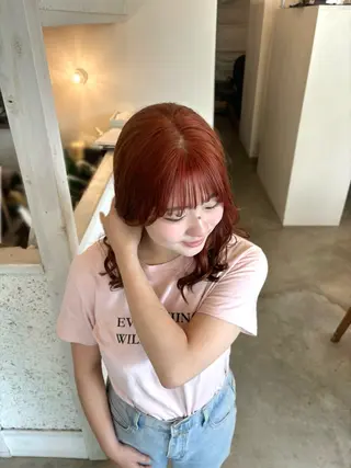 ミディアム カラー 堀出 芽衣/垢抜け/美髪のヘアスタイル